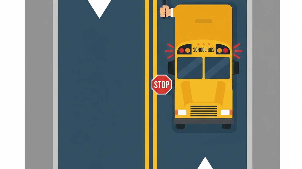 median exception for school bus stop explained