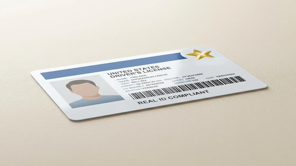 REAL ID requirements compliant driver license showing the gold star marking in the upper right corner