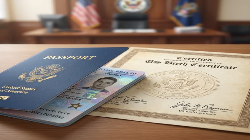 Identity documents for REAL ID documents checklist including US passport, birth certificate, and permanent resident card