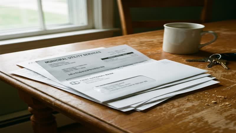 Residency documents for REAL ID documents checklist showing utility bill, bank statement, and lease agreement